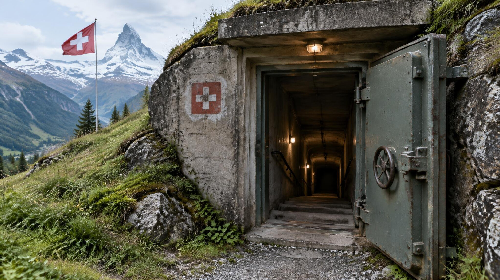 swiss bunker entrance