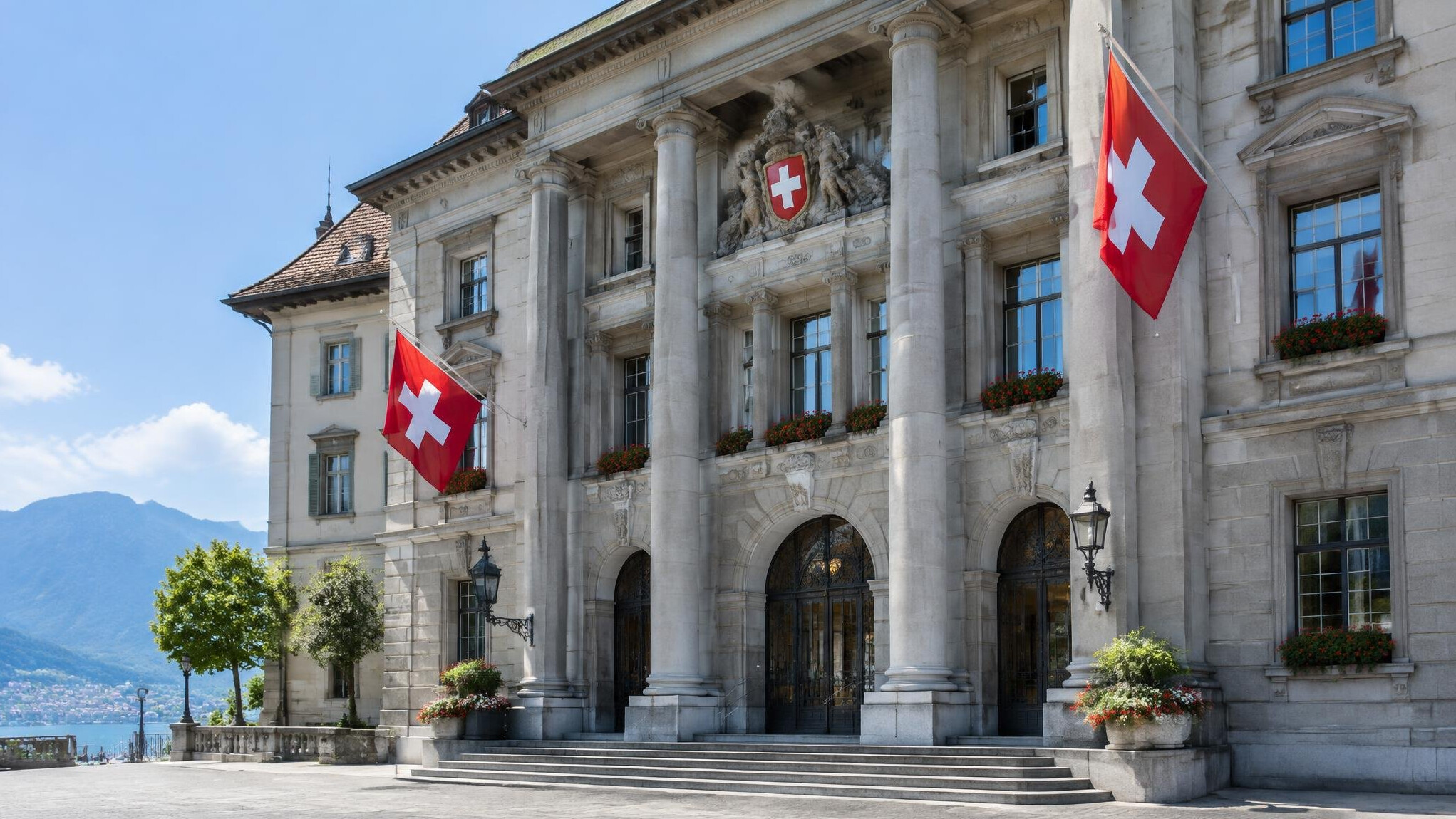 Facade of a Swiss government or municipal building